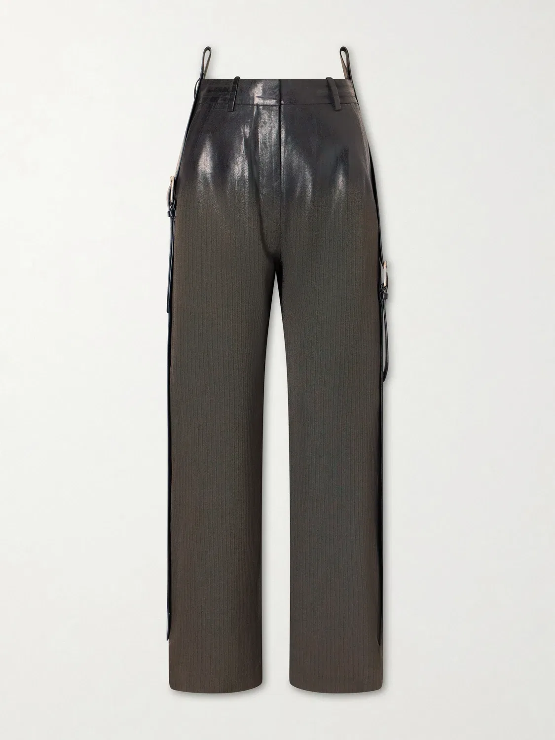 Брюки прямого кроя Puja из деграде в елочку с покрытием Acne Studios
