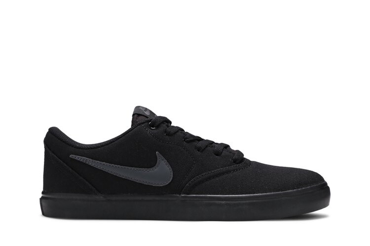 

Кроссовки Nike Check Solarsoft Canvas SB 'Triple Black', черный