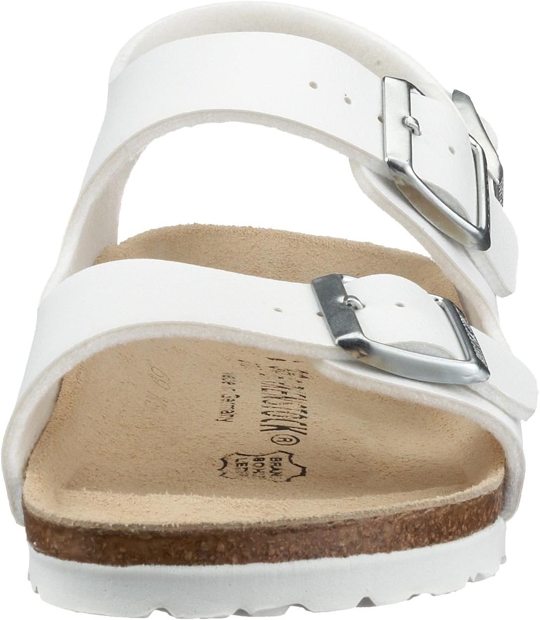 Сандалии унисекс Birkenstock Milano Birko-Flor из нубука, белый — фото 3