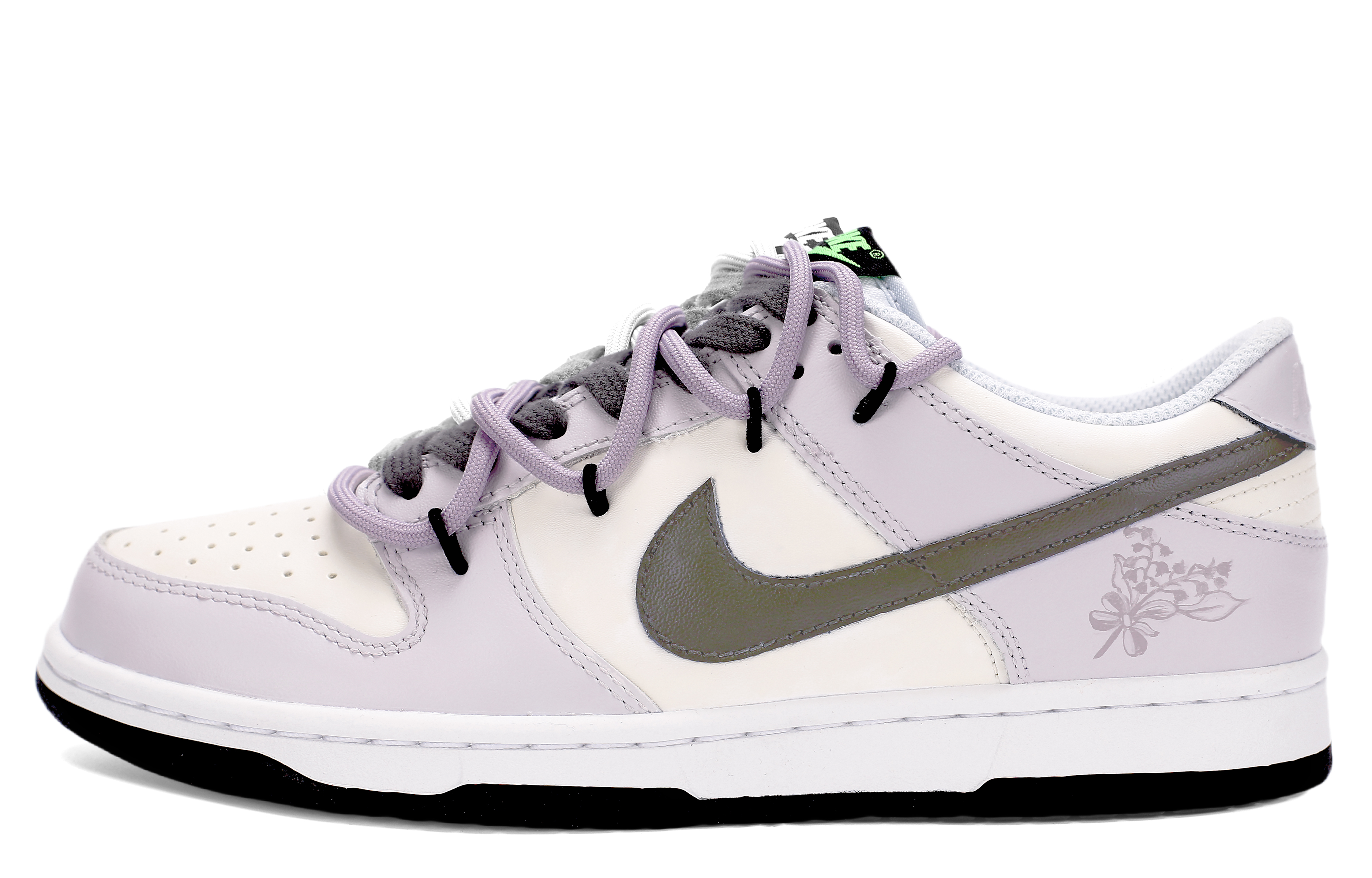 

Кроссовки Nike Dunk Skateboarding Shoes Women's Low-top Beige/purple, светло-фиолетовый