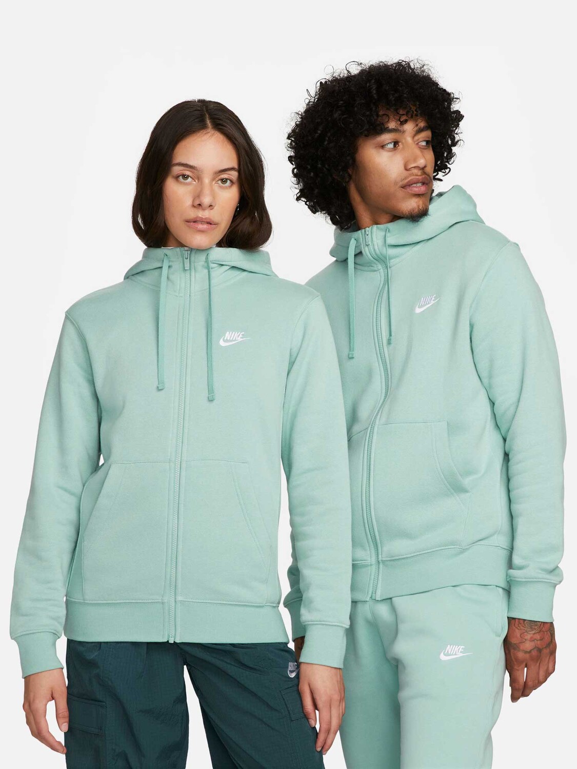 

Толстовка Nike M NSW CLUB HOODIE FZ BB, зеленый