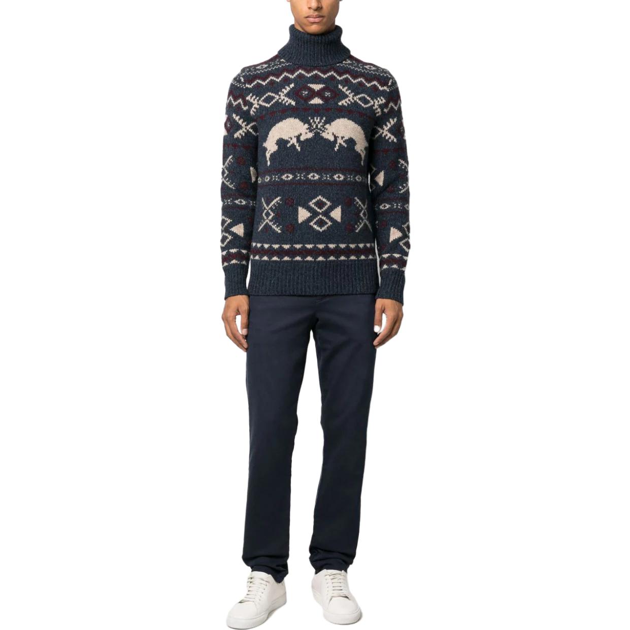 Свитер с узором Fair Isle из шерсти Polo Ralph Lauren, морской синий — фото 3