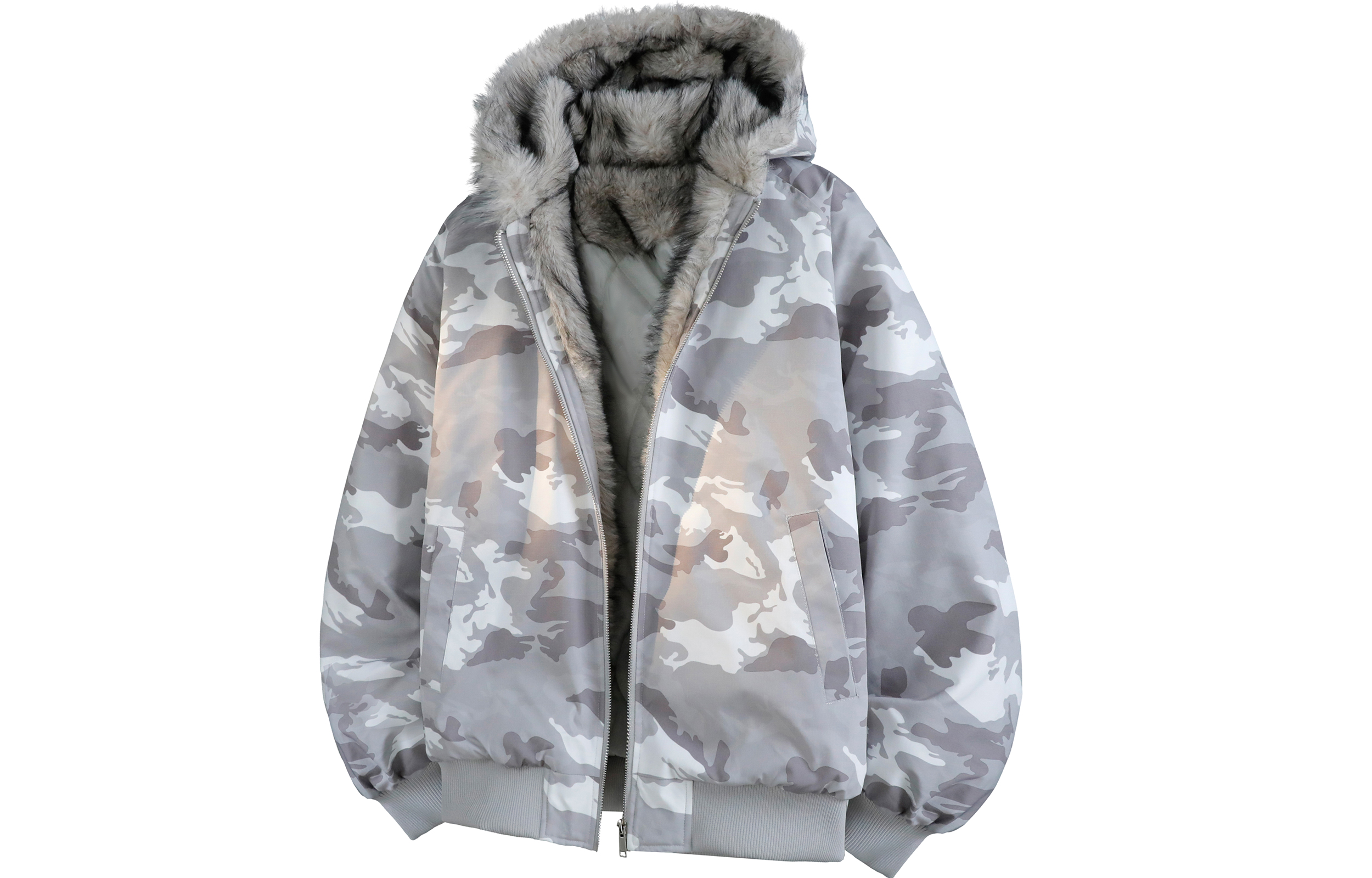 

Унисекс худи с капюшоном Furs Moderate WARRIOR, белый camouflage