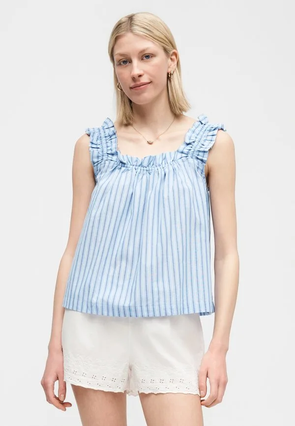 Пижамные штаны с перфорацией, кремового цвета Gap, Off-White — фото 4