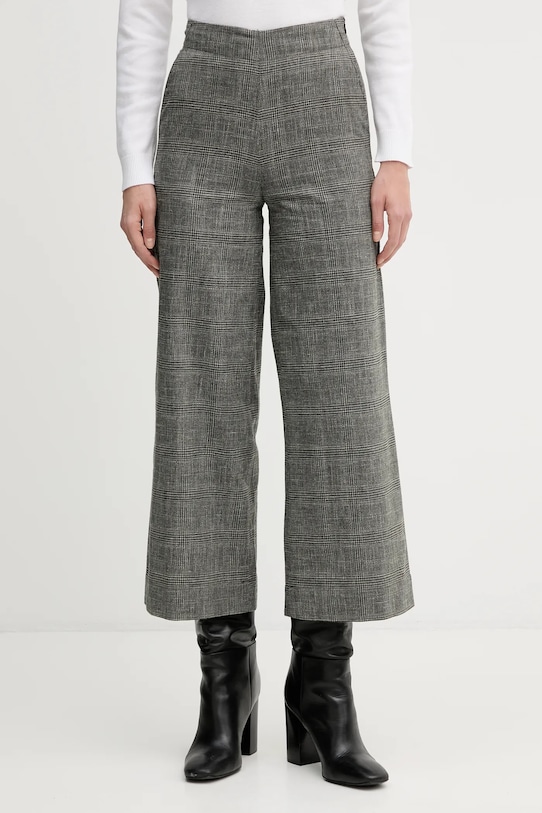 

Брюки из смесовой льняной ткани United Colors of Benetton, серый