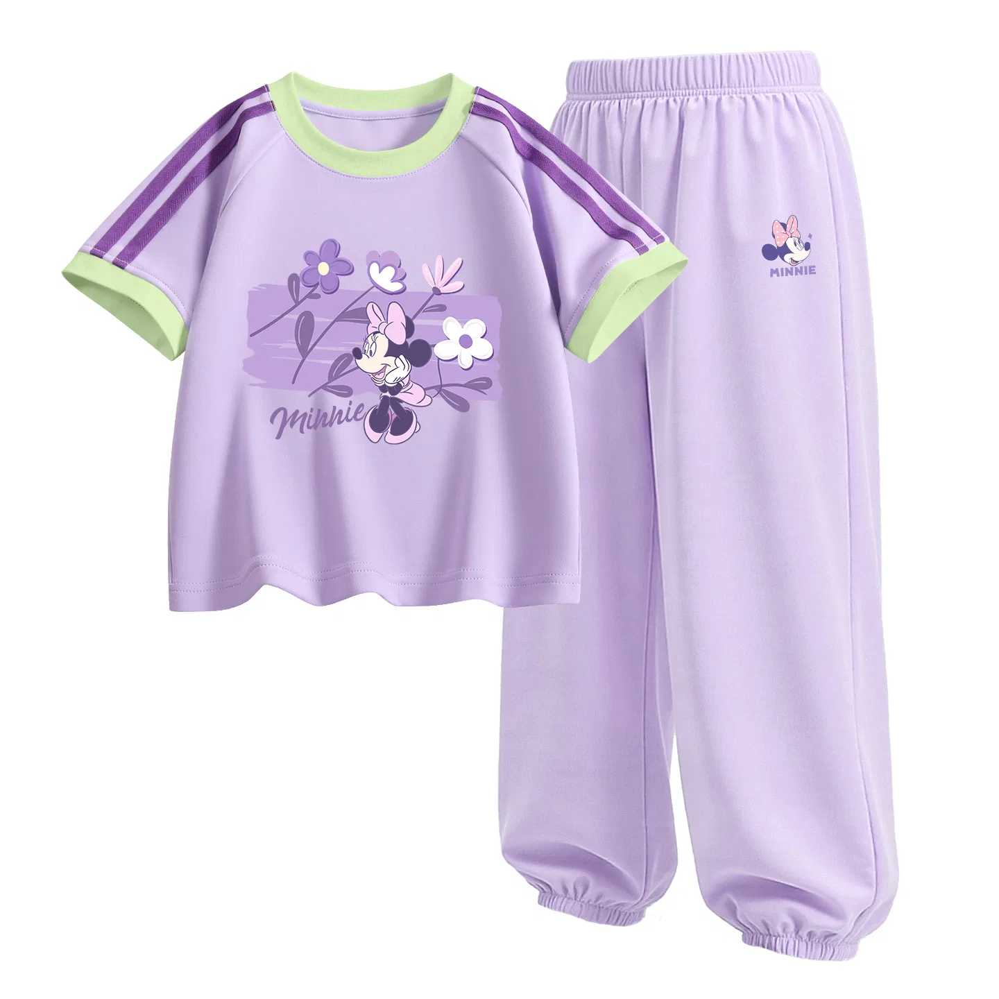 Детский спортивный костюм Casual Sportswear 2 Piece Set Disney, Di Chao Flower Sky Purple+Dini Knot K Taro Purple
