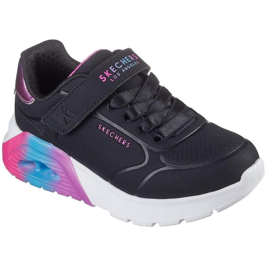 

Skechers Uno Lite 2.0 — яркие, чёрные, детские кроссовки