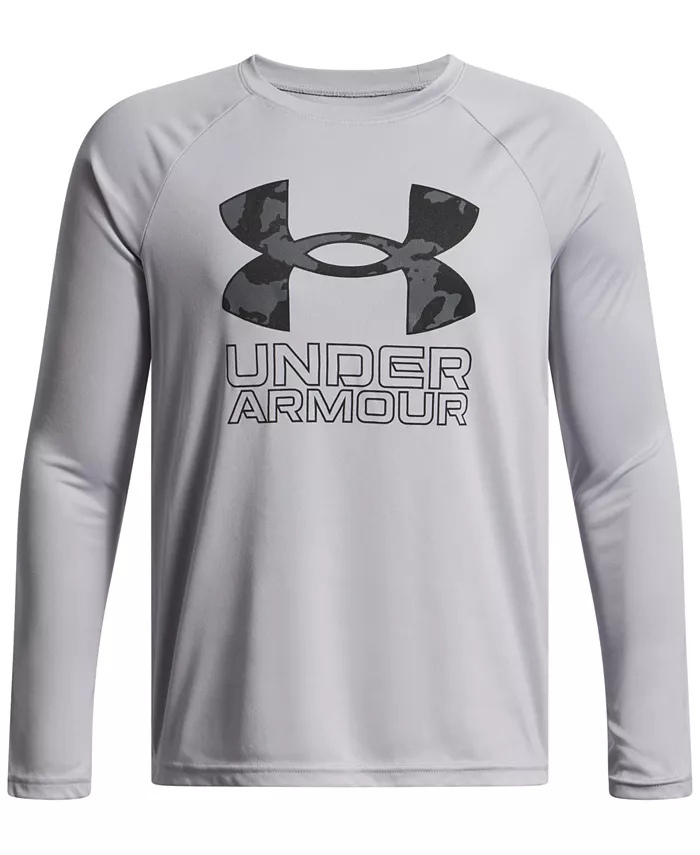 

Футболка с длинными рукавами и гибридным принтом Under Armour Tech Big Boys, черный