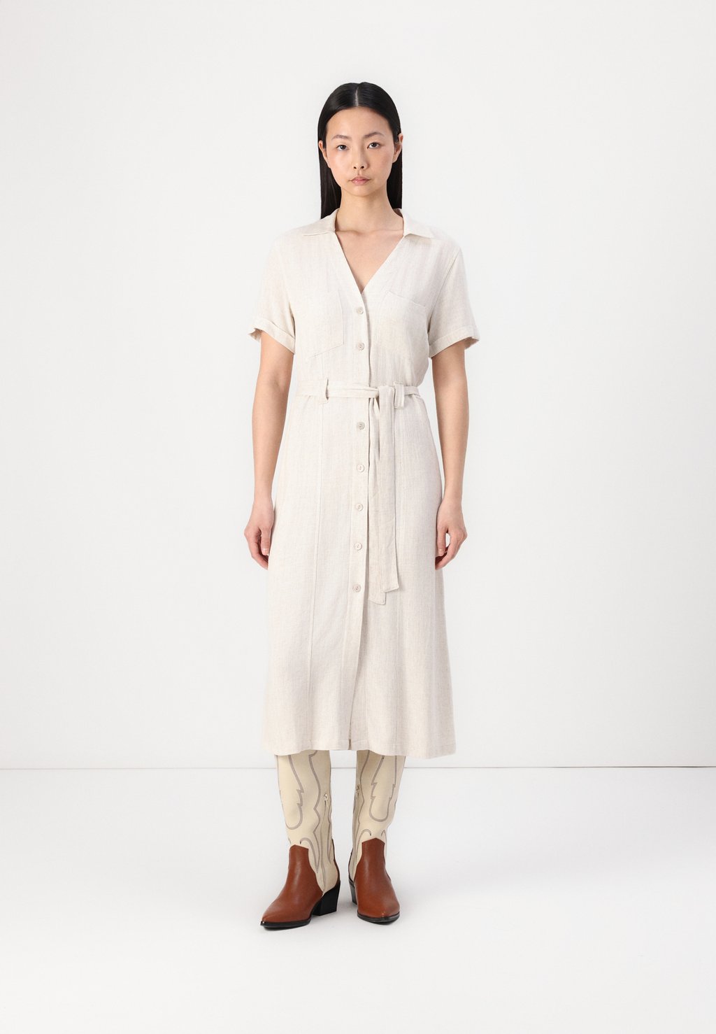 

Платье-рубашка ONLSIESTA SHIRT DRESS ONLY, молочный