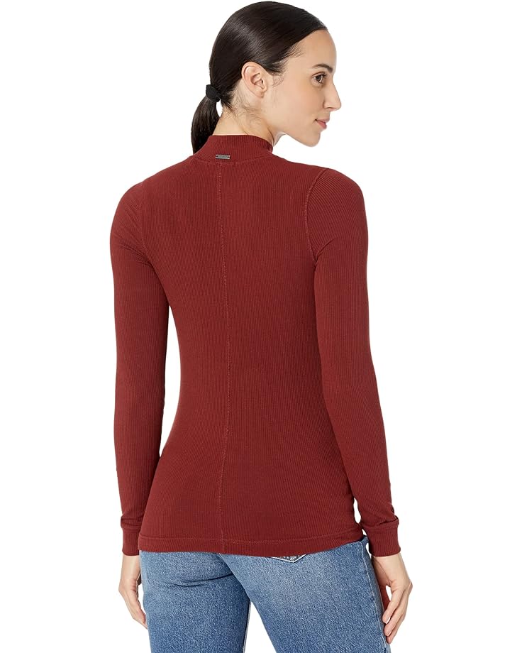 

Свитер Prana Foundation Rib Mock Neck, цвет Rhubarb Heather