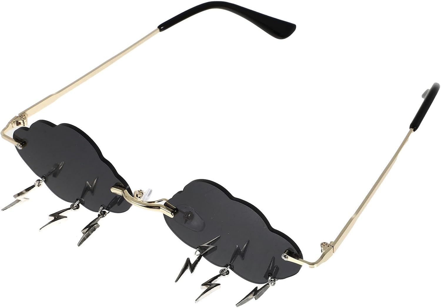 

Солнцезащитные очки HANABASS без оправы Cloud для женщин. Стильные очки в форме болта для вечеринок, уличная мода, аксессуары с зеркальными линзами для вождения, шопинга и активного отдыха на природе