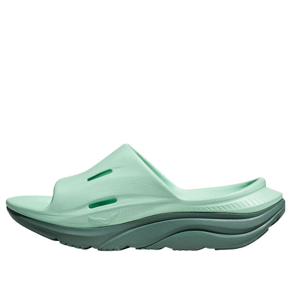 

Тапочки ora recovery slide 3 'mist green trellis' Hoka One One, зеленый