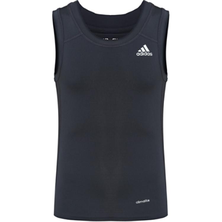 Adidas Мужские майки, черные, с круглым вырезом, средней плотности ткани, другие — фото 3