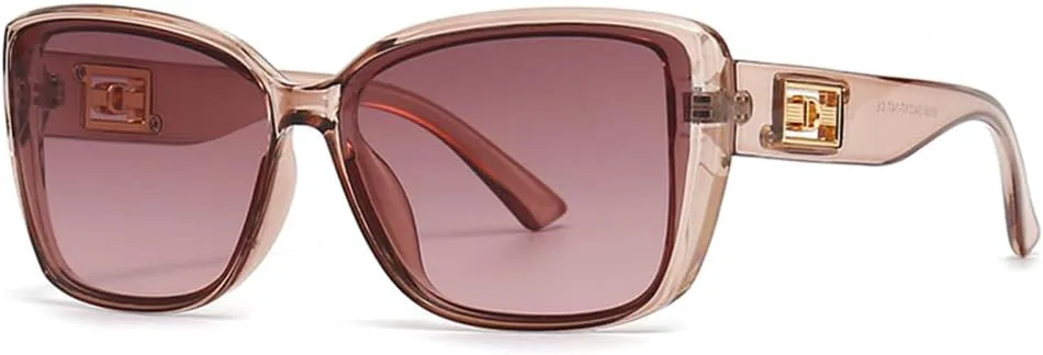 

Винтажные солнцезащитные очки «кошачий глаз» для женщин, ретро-панк, овальные солнцезащитные очки с полой металлической оправой для активного отдыха HDUBFY, C4