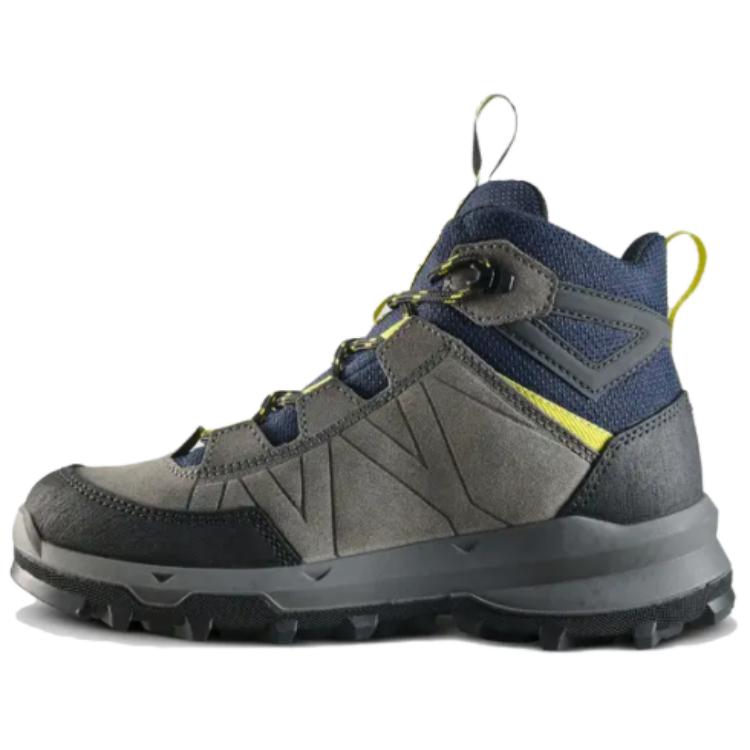 

DECATHLON MH500 амортизирующие износостойкие водонепроницаемые высокие треккинговые ботинки женские серо-синие