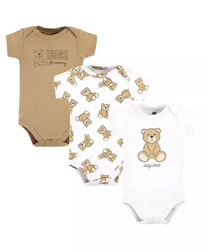 

Хлопковые боди для маленьких мальчиков, медвежьи объятия Hudson Baby, коричневый