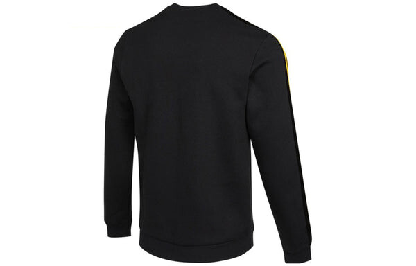 Толстовка Men's adidas neo Smly Swt Smiling Face Printing Knit Round Neck Pullover Black, черный — фото 2