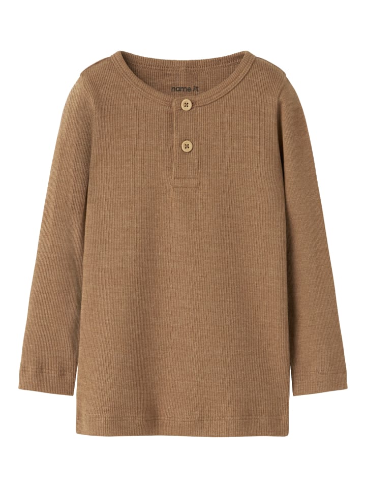 

Name it Футболка с длинными рукавами цвета поджаренного кокоса
