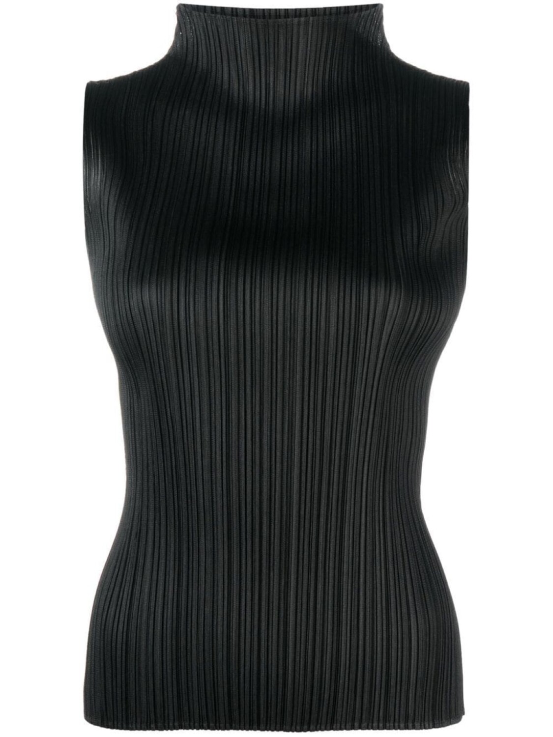 

Pleats Please Issey Miyake плиссированный топ без рукавов, черный