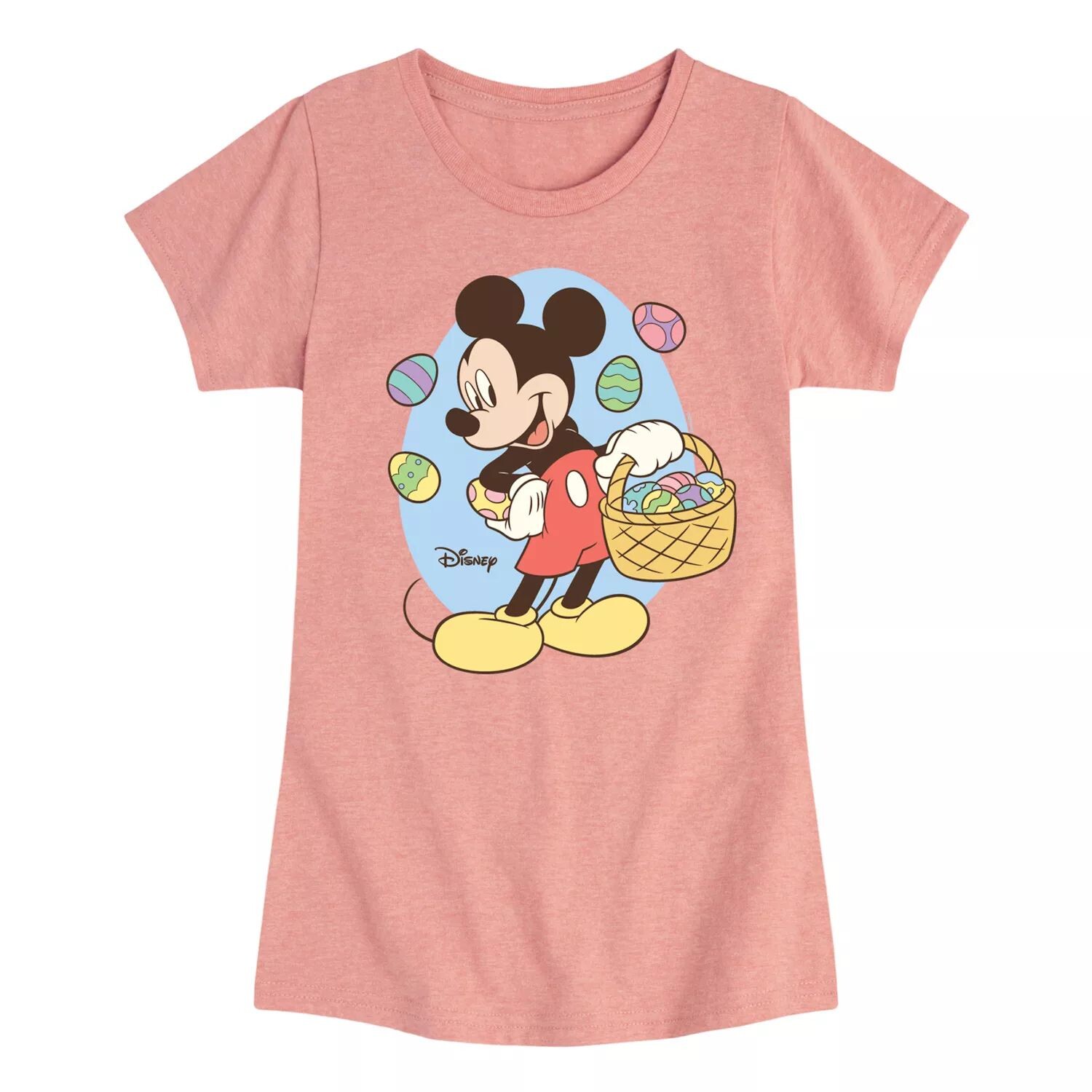 

Футболка с рисунком «Пасхальная корзинка» Disney's Mickey Mouse для девочек 7–16 лет Licensed Character, розовый