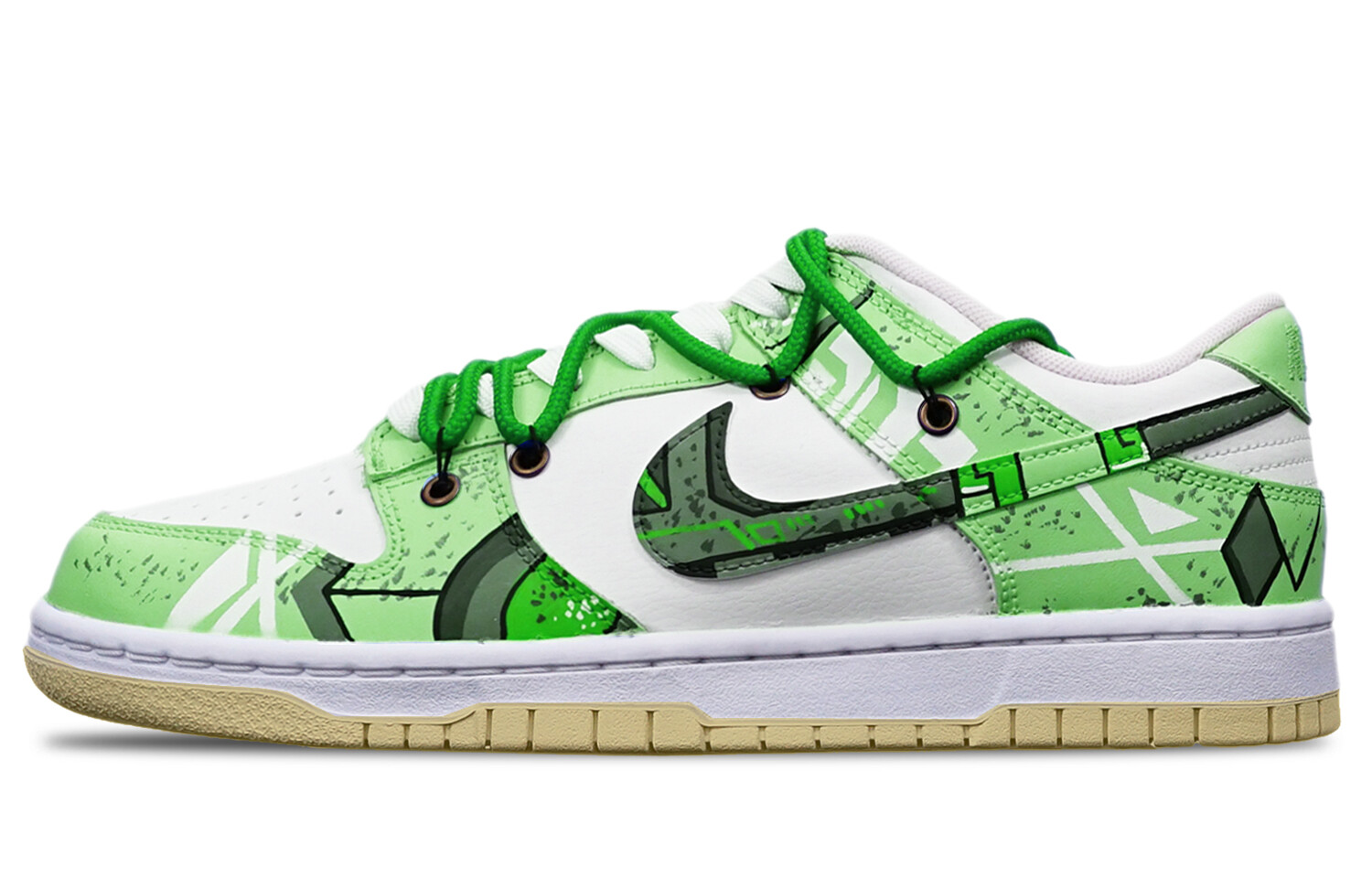 

Кроссовки Nike Dunk, зеленый/белый