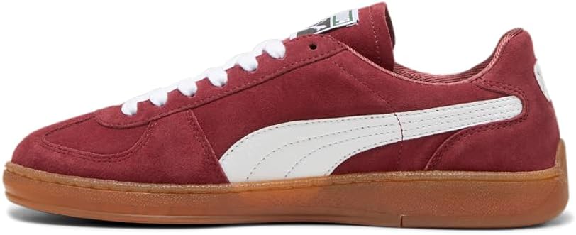 Мужские кроссовки PUMA Super Team из замши с шнуровкой, повседневные - красные — фото 3