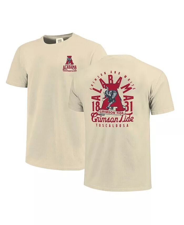 

Мужская кремовая футболка Alabama Crimson Tide Comfort Colors Mascot Overlay Image One