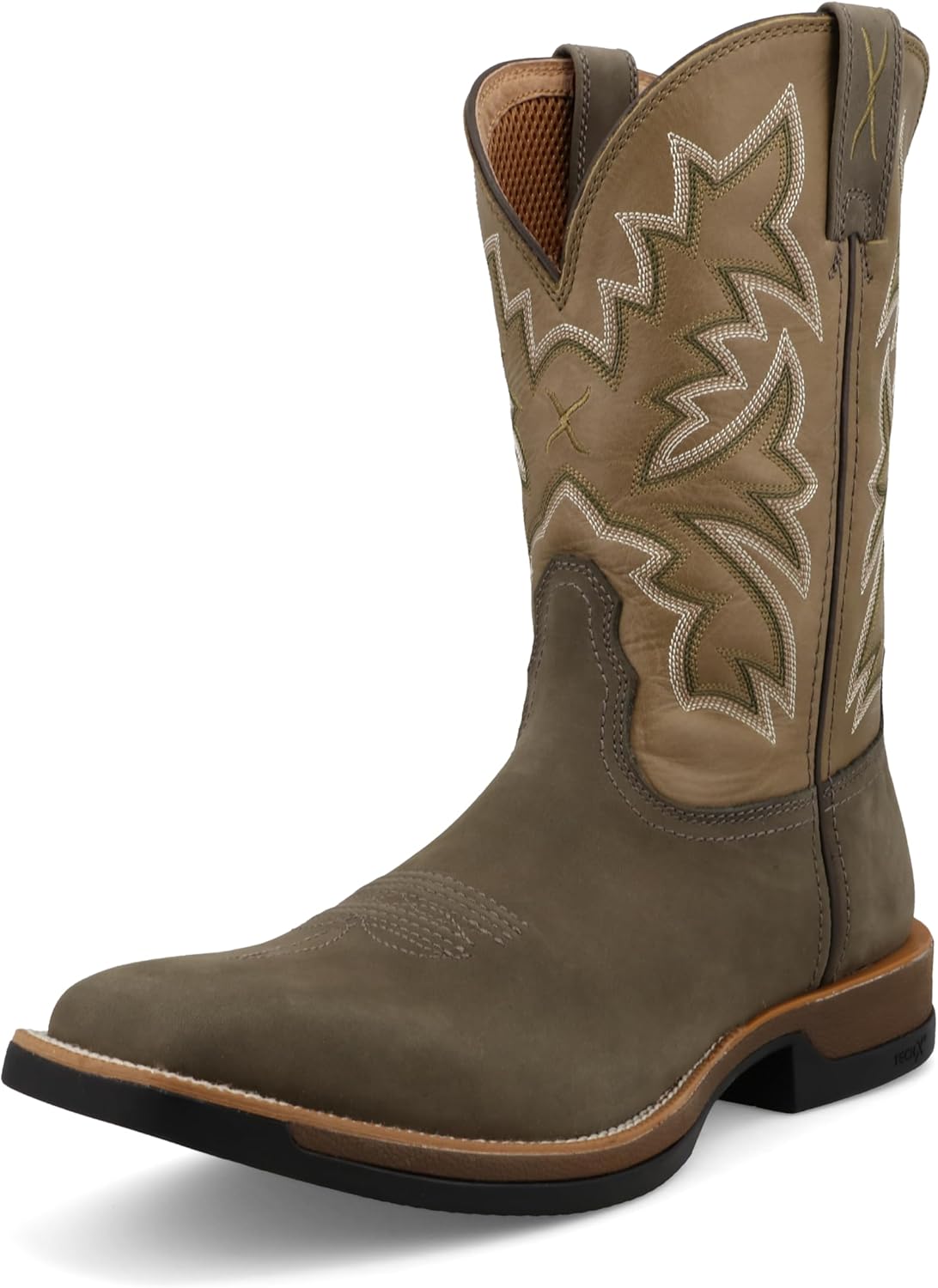 

Ботинки Twisted X Men's 11 Tech X, широкий квадратный носок с Tech X, темно-зеленый