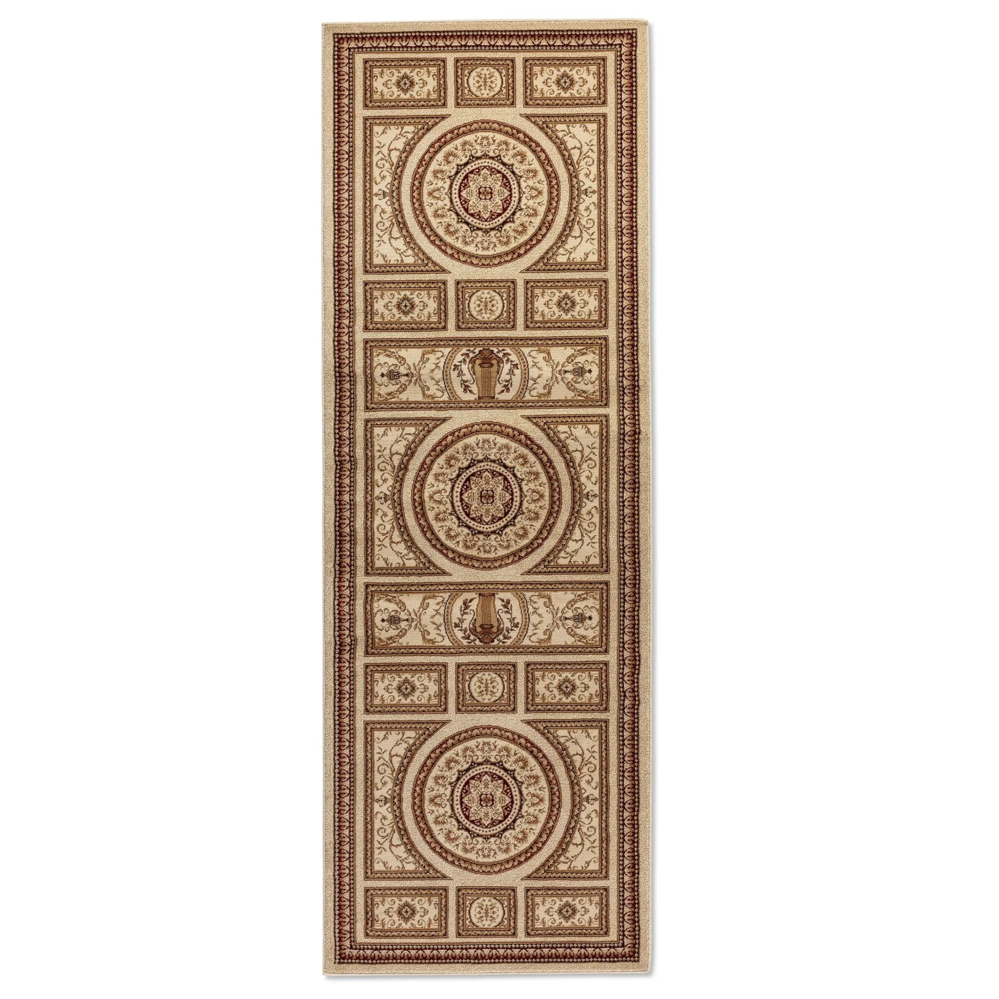 

NORTHRUGS ковер "Гузара", прямоугольный, высота 8 мм, восточный вид, дорожка, износостойкий, простой в уходе, прочный, цвет Creme