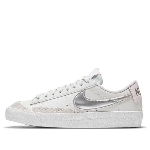 

Кроссовки blazer low '77 'platinum tint metallic silver' Nike, белый