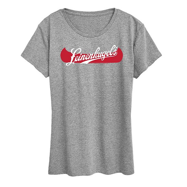 

Футболка с принтом Women's Leinenkugel's Canoe Logo Licensed Character, Heather Gray