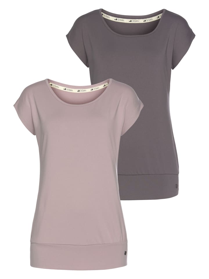 

Рубашка для йоги и отдыха в розово-лиловом цвете OCEAN SPORTSWEAR