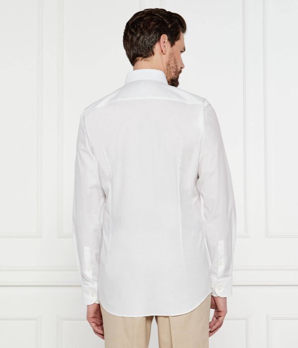 Рубашка h-моток-распространение-c1-222 Slim fit Boss, белый — фото 3