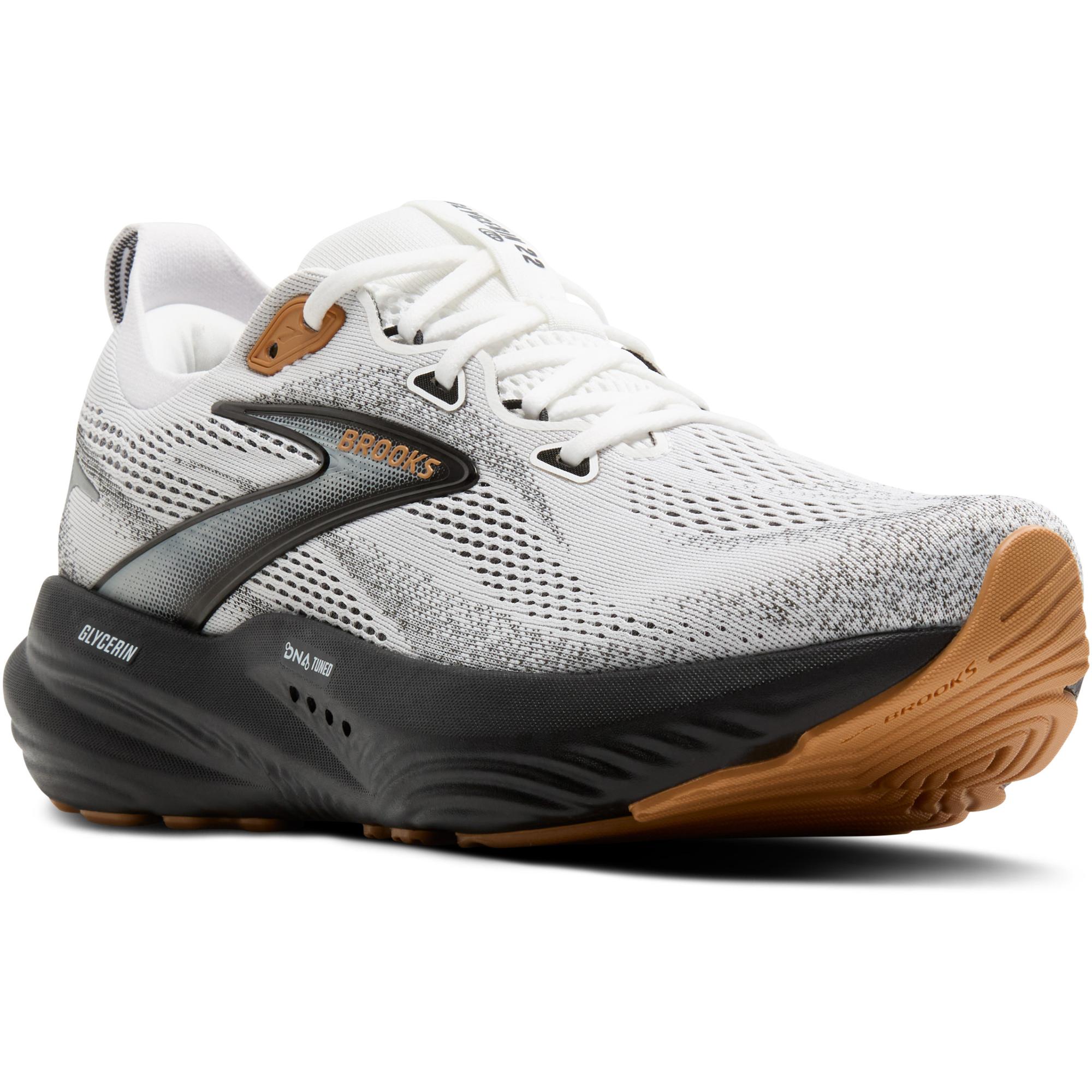 Мужские беговые кроссовки Glycerin 22 Brooks, White/Grey/Black — фото 2