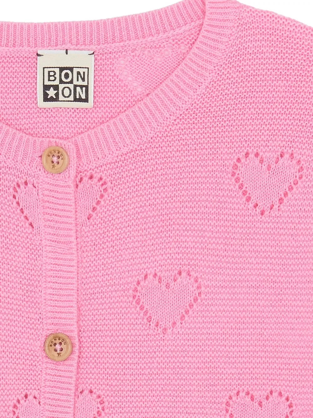 Кардиган с сердечком Лилу Bonton, розовый — фото 3