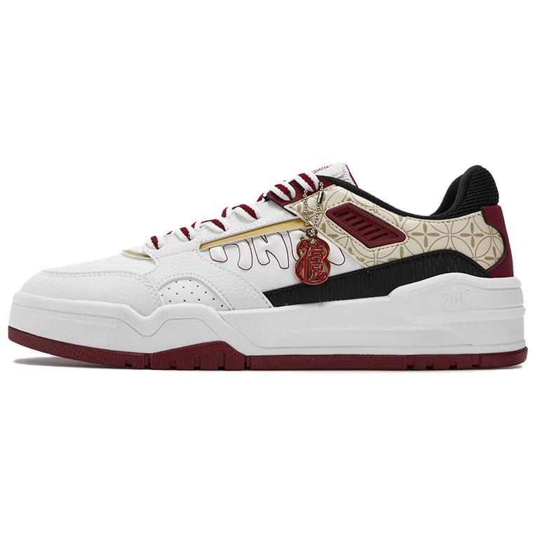 

361° Slip Resistant Abrasion Resistant Low top Skateboard Shoes Men's White Black