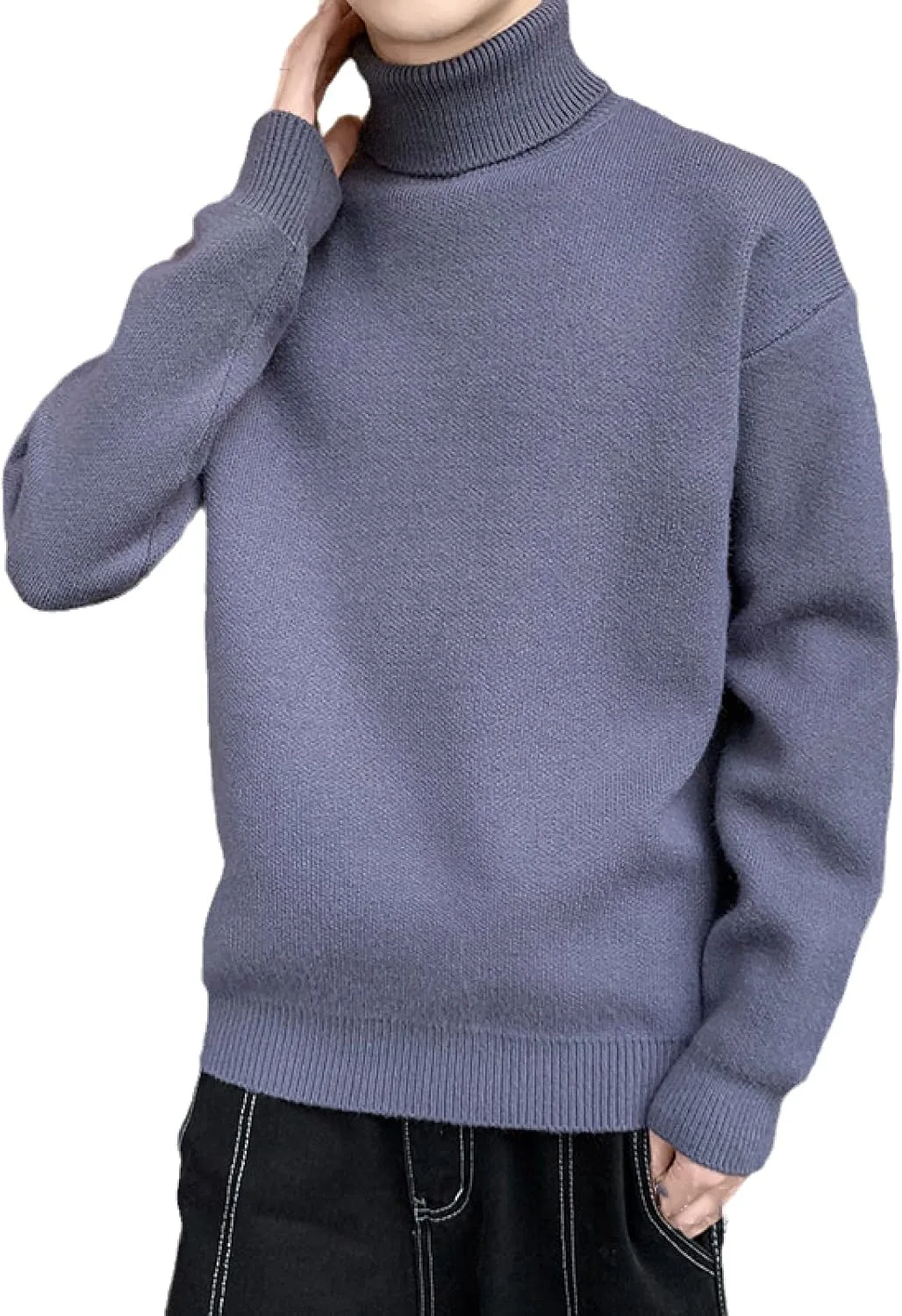 

Yarova мужской свитер-пуловер — утолщенный вязаный водолазка с длинным рукавом