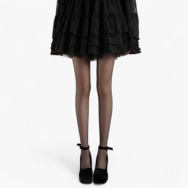 

Женские ажурные колготки с блестками и сетчатым кроем Anna-Kaci