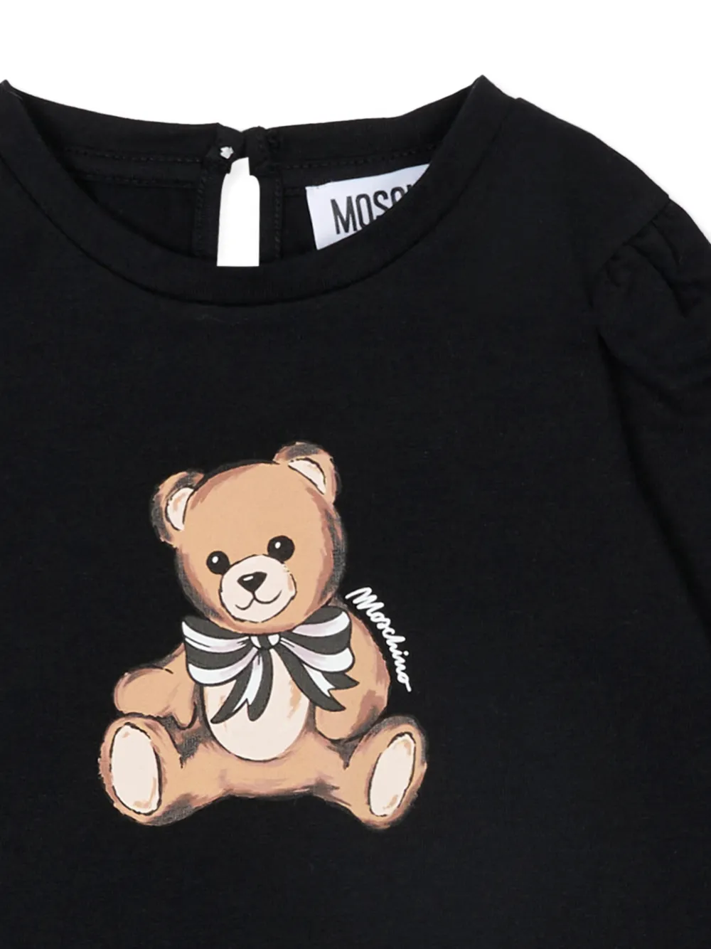 Футболка с длинными рукавами и принтом "тедди" Moschino Kids, черный — фото 3