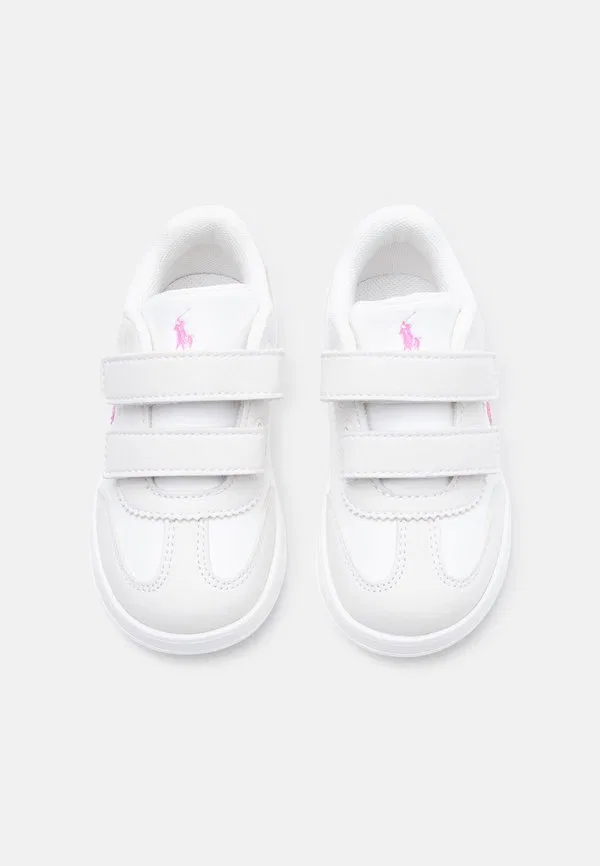 Кроссовки hollis Polo Ralph Lauren, White/Light Grey/Pink — фото 4