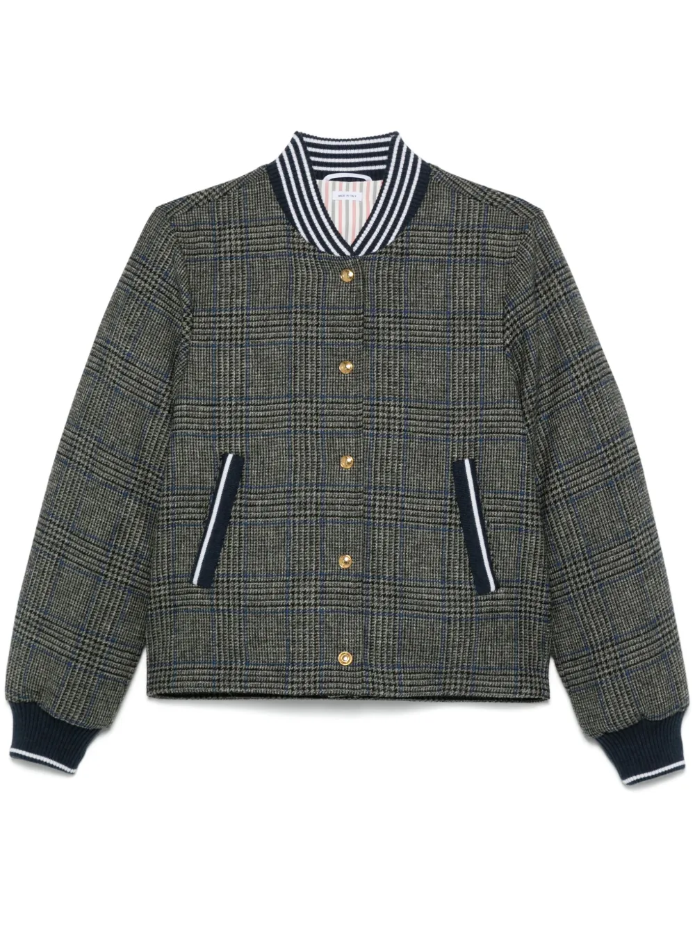 

Твидовый бомбер в клетку Prince of Wales Hunting THOM BROWNE, серый