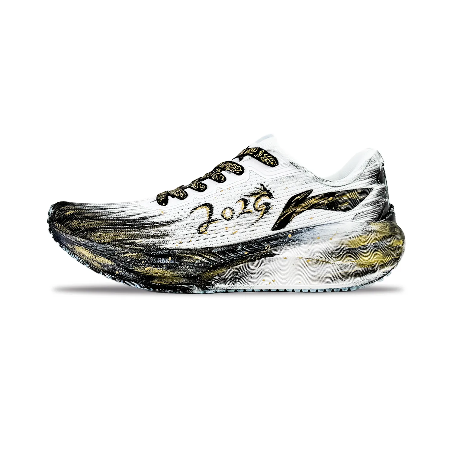 Li-Ning Version 2.0 Cushioning Abrasion Resistant низкие кроссовки для бега мужские Shadow Gold