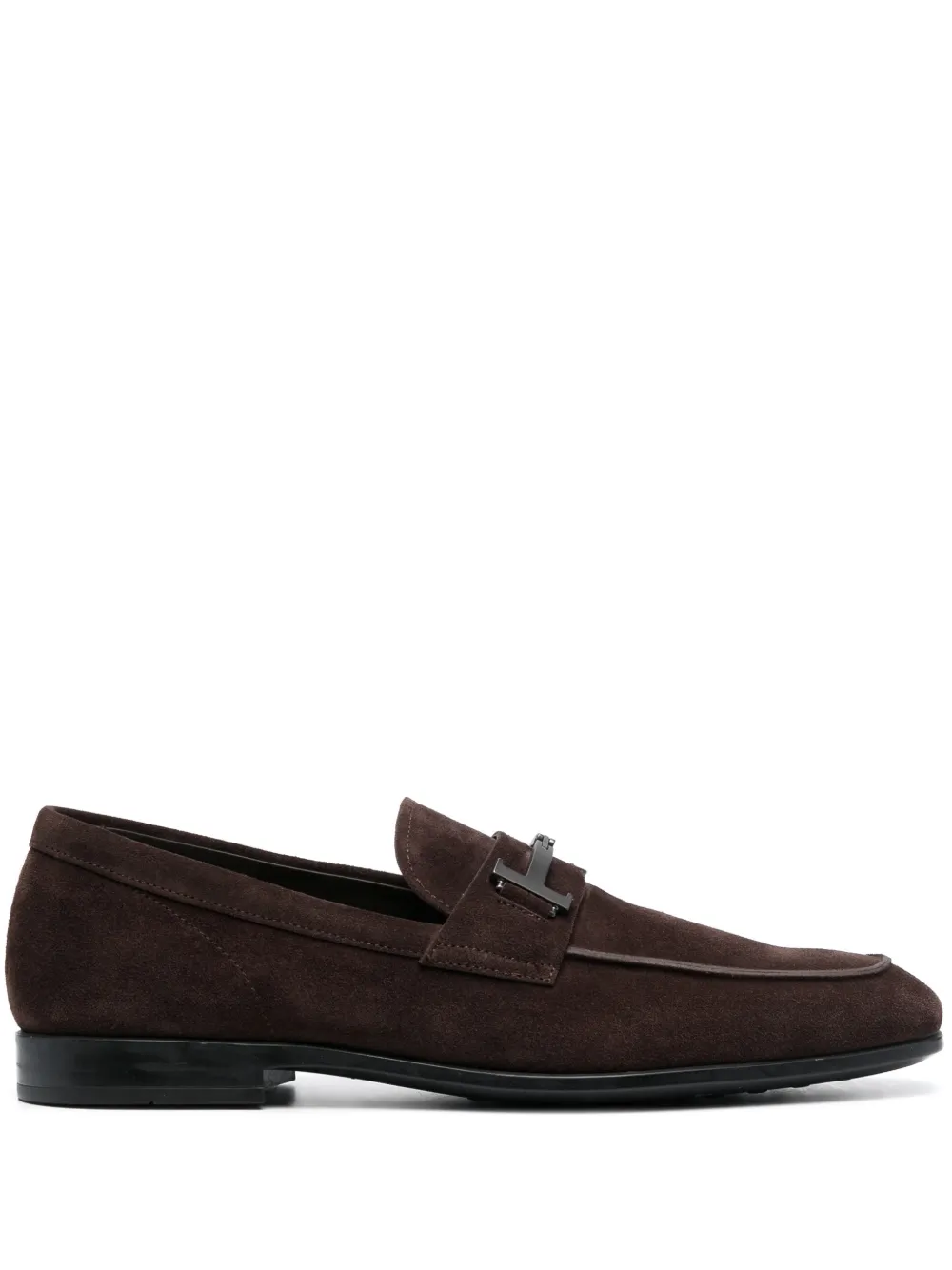 

Лоферы с пряжкой Double T TOD'S, коричневый