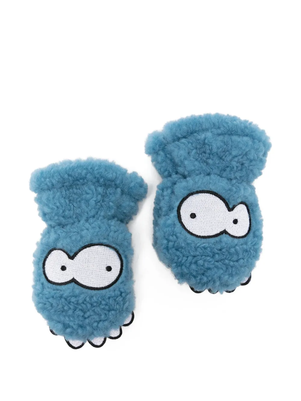 

Фактурные варежки с вышивкой Stella Mccartney Kids, синий