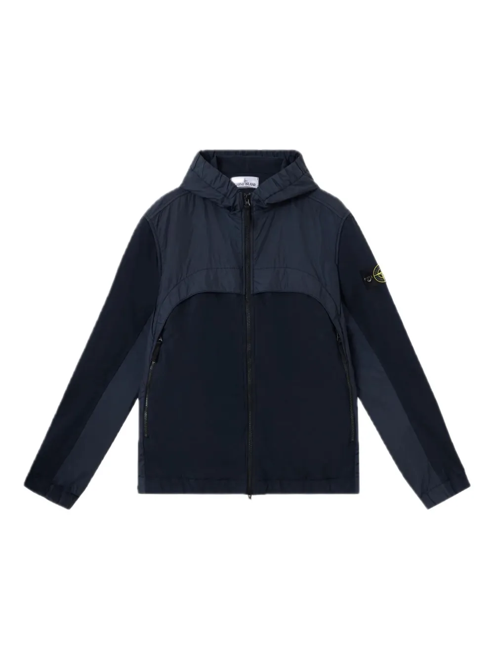 

Куртка с капюшоном и панелями Stone Island, синий