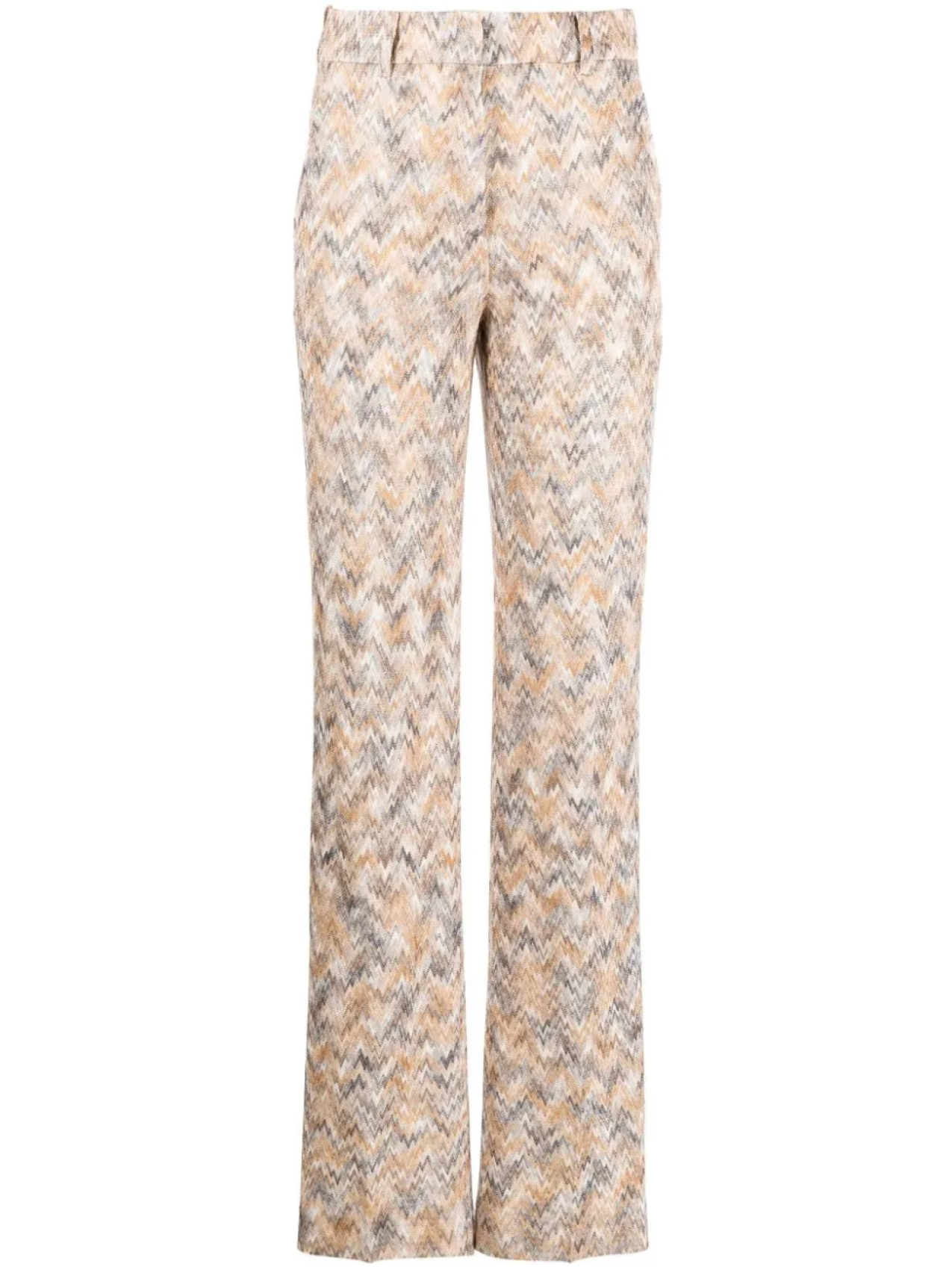 

Прямые брюки с узором зигзаг Missoni, нейтральный