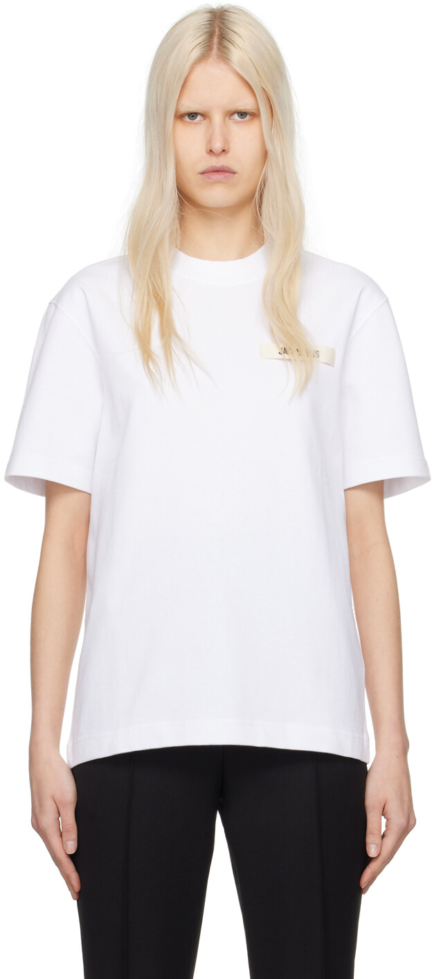 

Белый Футболка Les Classiques 'Le T-Shirt Gros Grain' Jacquemus, цвет White