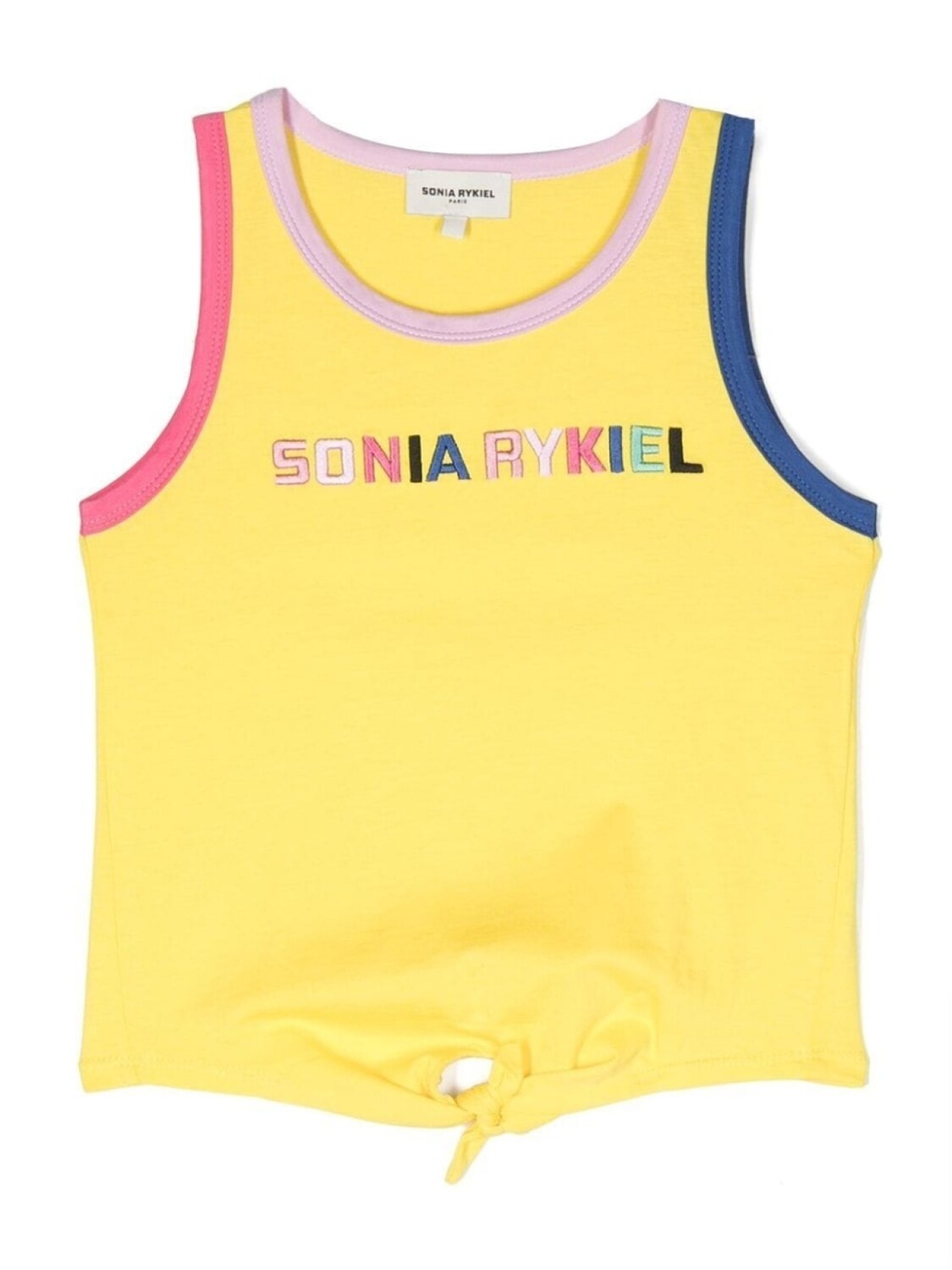 

Sonia Rykiel топ с вышитым логотипом, желтый