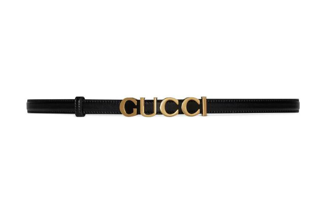 GUCCI Кожаный женский ремень черный, Black — фото 4