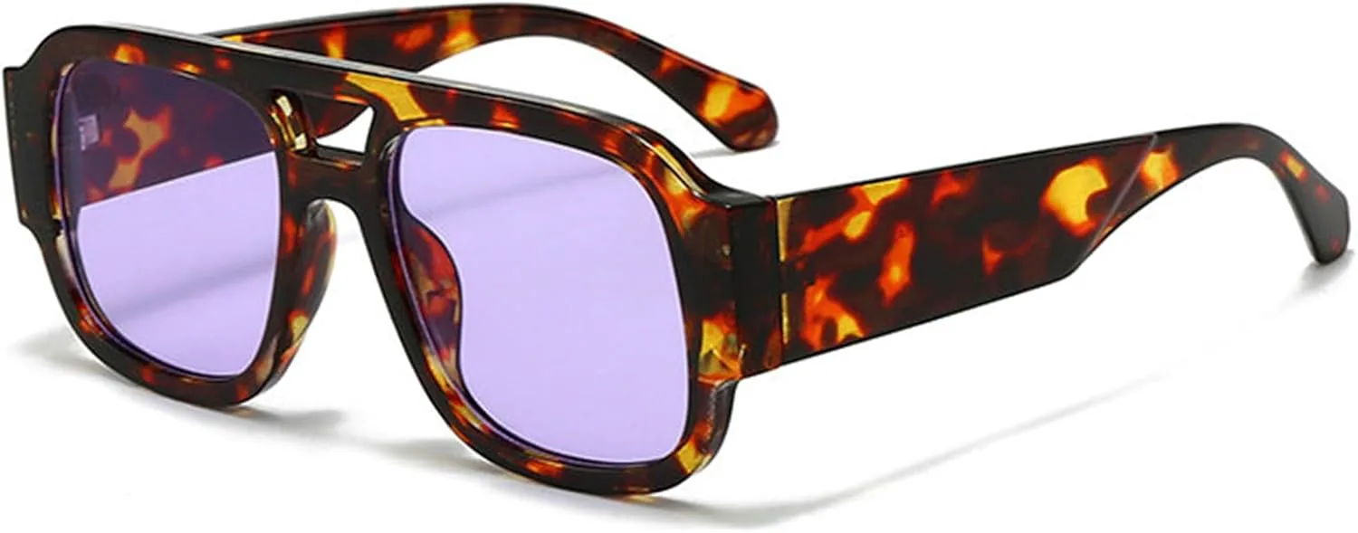 

Солнцезащитные очки Willochra Retro Square Pilot для женщин и мужчин в винтажном стиле 70-х годов, модные, с плоской верхней частью, увеличенного размера, C9